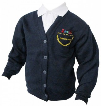 Picture of a navy cardigan
