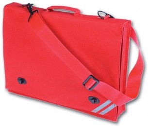 red plain document case